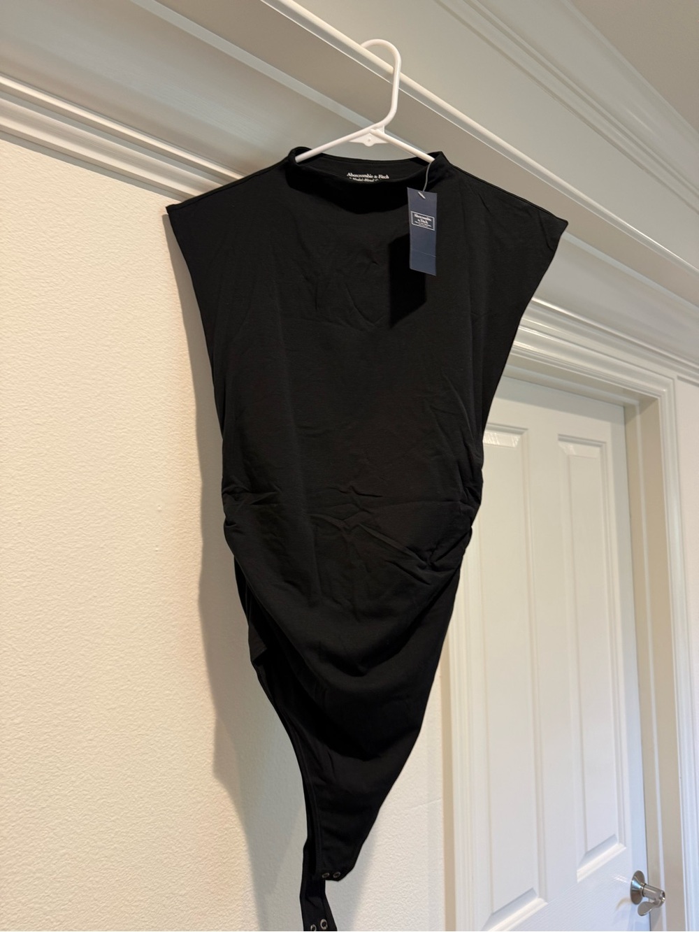 Abercrombie & Fitch Asymmetrical Black Draped Dress